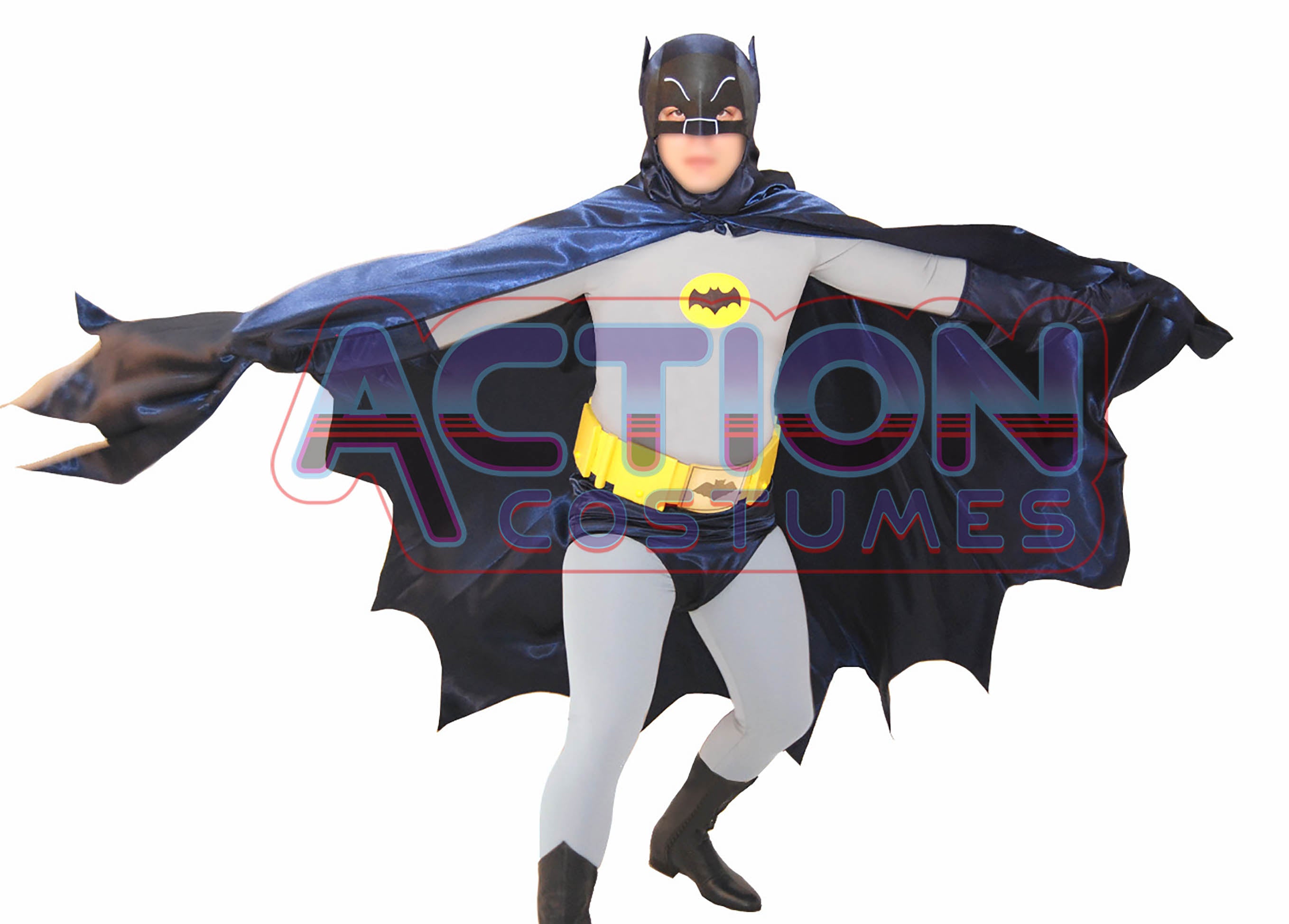 Batman Deluxe Complete Costume 60's Style with Free Batarang ...
